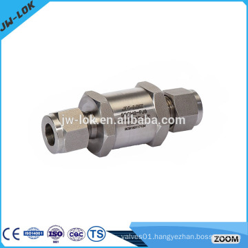 Compressor miniature one way fuel check valve